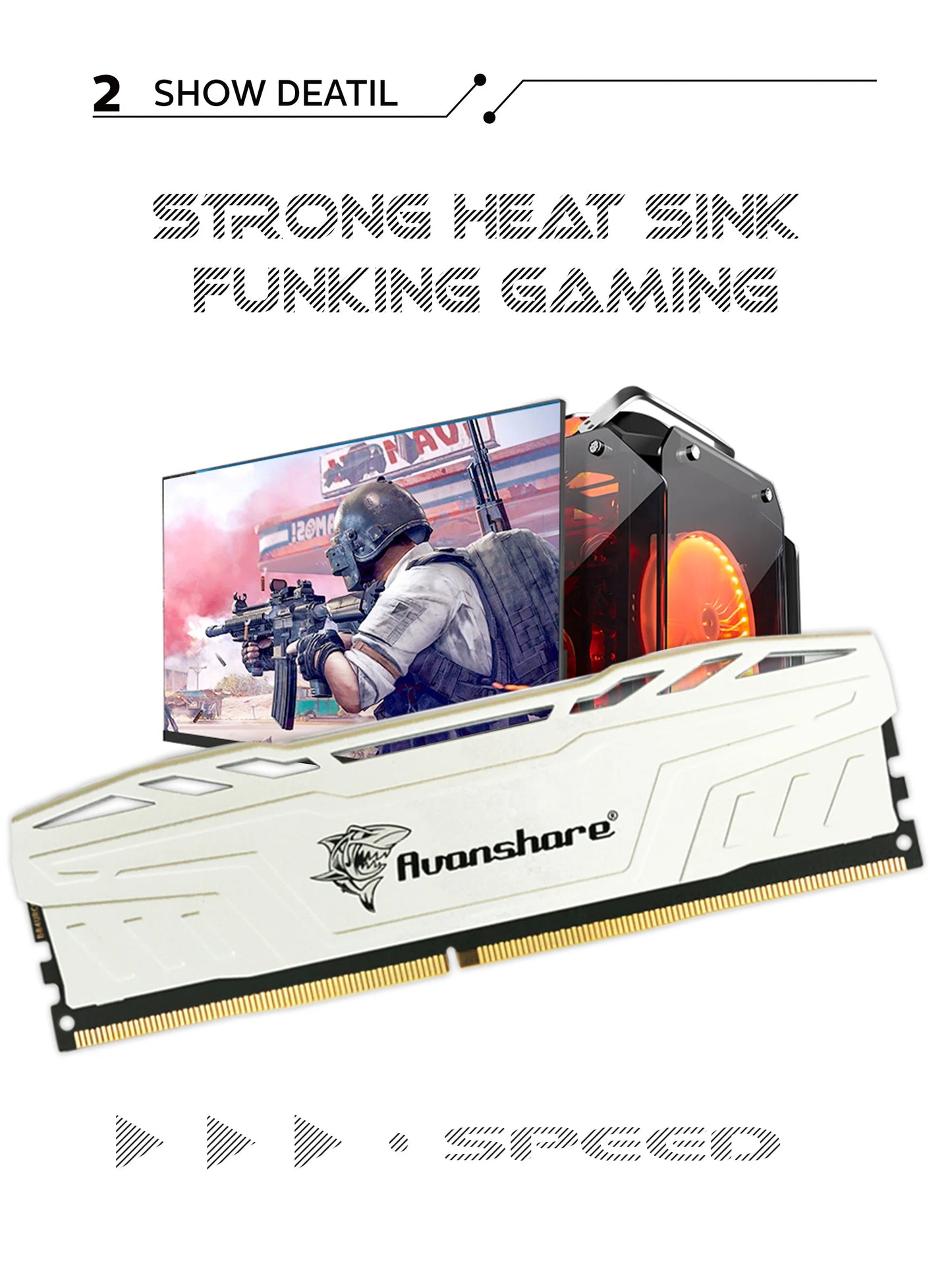 Avanshare Ram Memory DDR4 8GB 16GB 3200MHz 2666MHz Memoria DDR4 DDR5 4800MHz 5600MHz 6400MHz 32GB UDIMM 288pin Desktop Memory