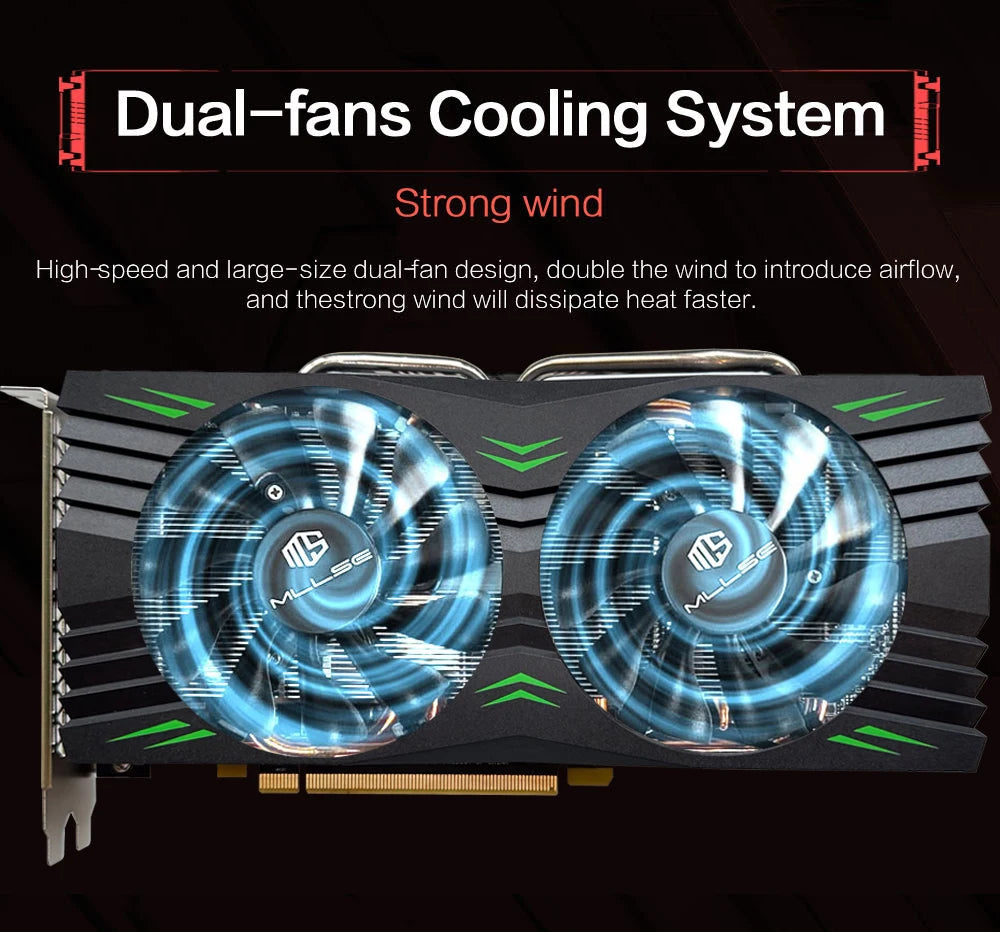 MLLSE Gaming Graphics Card AMD Radeon RX580 2048SP 8GB GDDR5 256-bit PCIe 3.0 x16 8Pin GPU Computer Desktops placa de video card