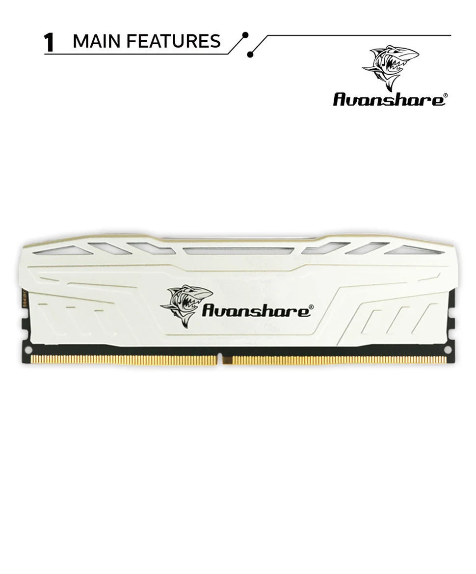 Avanshare Ram Memory DDR4 8GB 16GB 3200MHz 2666MHz Memoria DDR4 DDR5 4800MHz 5600MHz 6400MHz 32GB UDIMM 288pin Desktop Memory