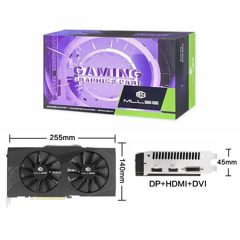 MLLSE Gaming Graphics Card AMD Radeon RX580 2048SP 8GB GDDR5 256-bit PCIe 3.0 x16 8Pin GPU Computer Desktops placa de video card