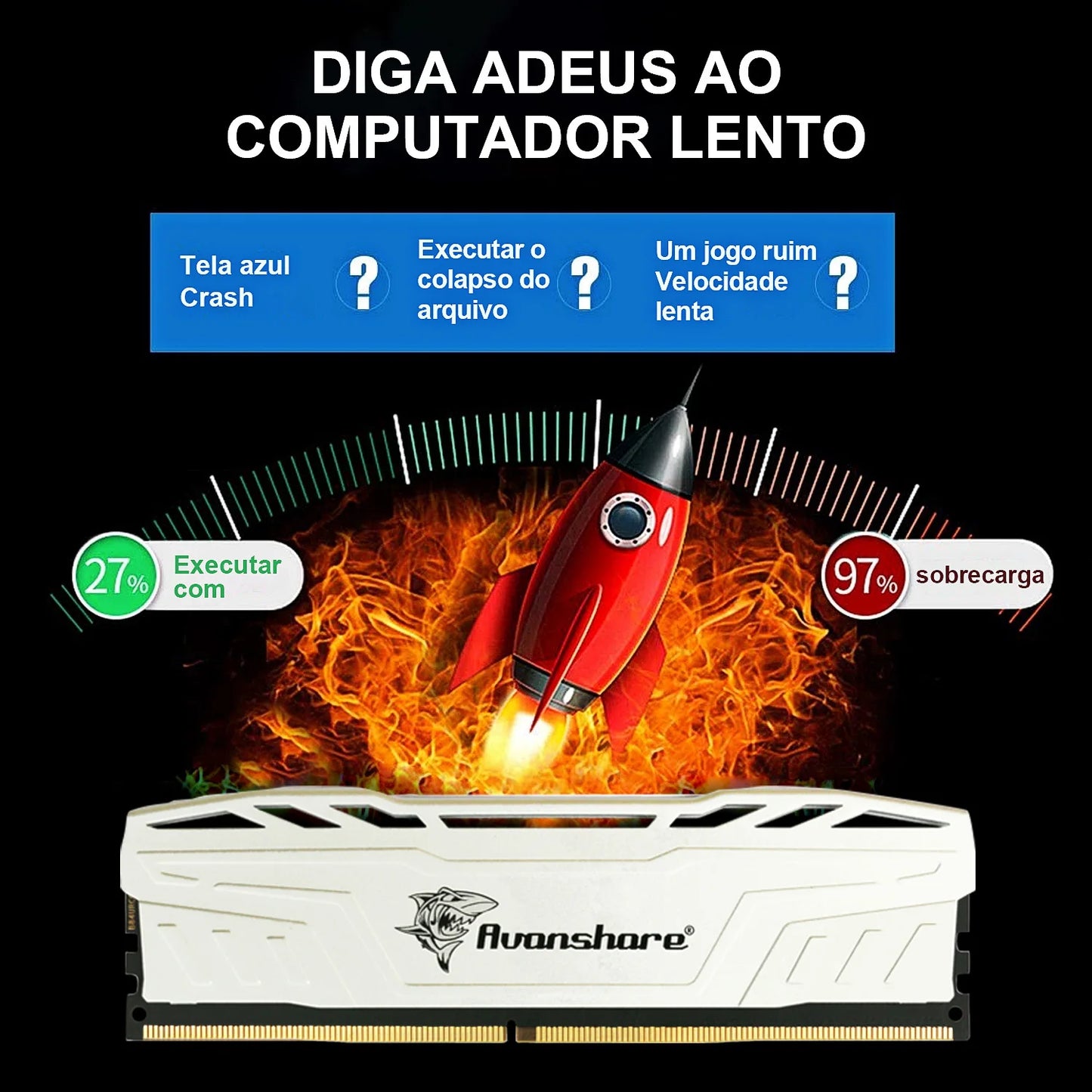 Avanshare Ram Memory DDR4 8GB 16GB 3200MHz 2666MHz Memoria DDR4 DDR5 4800MHz 5600MHz 6400MHz 32GB UDIMM 288pin Desktop Memory