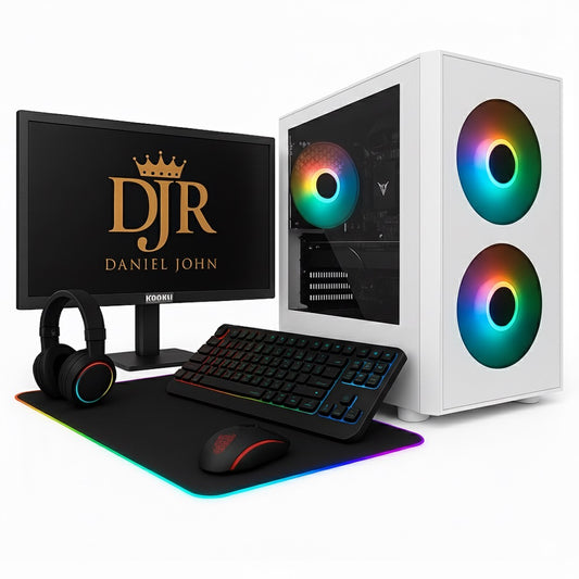 DJR Gaming Bundle White |E5 2630 V4 | 16GB DDR4 | Nvidia Graphics | Brand New | Windows 11